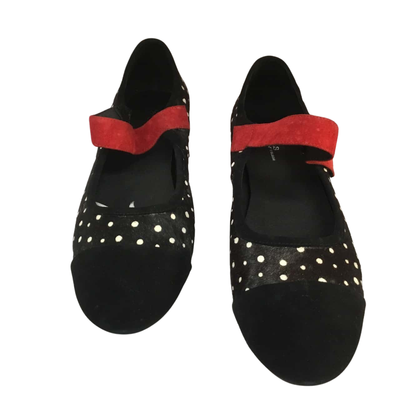 Yellow White Polka dot Pattern Print Black Sneaker Shoes For Men Women main image 1