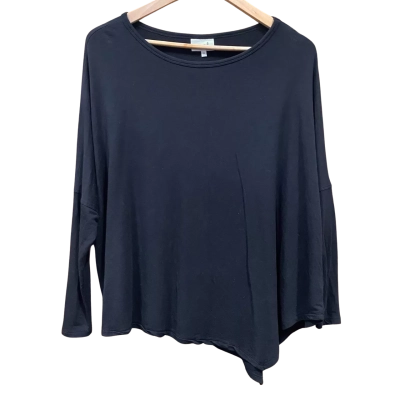 Seed Heritage Black Asymmetrical Hemline Top Size XS 