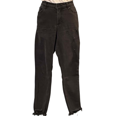 Bettina Liano Womens Size 12 Distressed Jeans Black