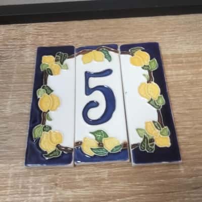 3 Ceramic Number tiles 