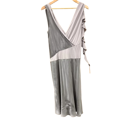 Scanlan Theodore Taupe Two-Tone Contrast Dress Size 8”