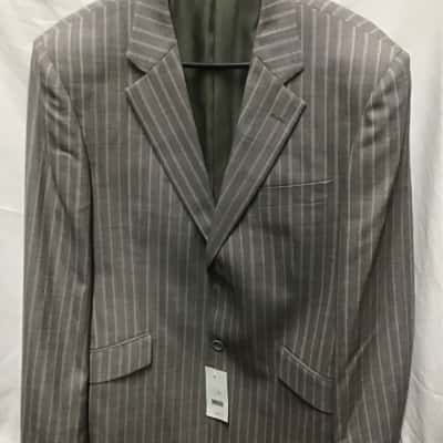 bossini Mens suit Size 42 Grey / Pinstriped 