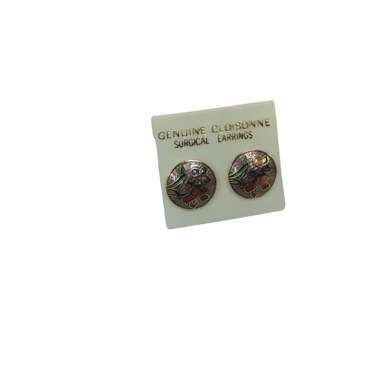 Vintage Cloisonne Earrings Mismatched