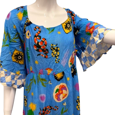  Womens  Size L Blue / Cobra Pattern dress