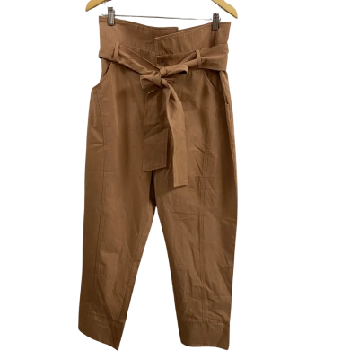 Morrison Womens  Size 4 High Waisted Paper Bag Pants Brown