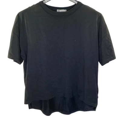 Zara Womens  Size M Short Sleeve Shirt Black  