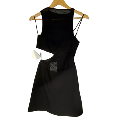 Misha Womens  Size M Midi Dress Black  