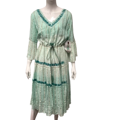 Caju Womens  Size S Party Dress Gold / Green 