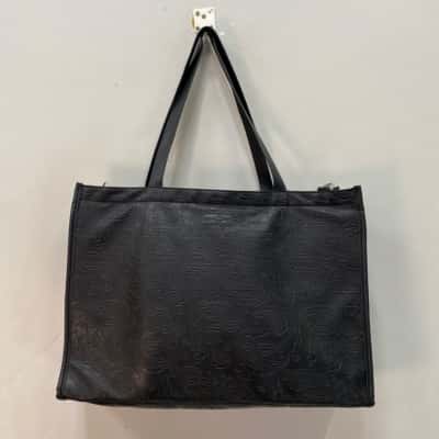 Culture Kings Xtra Large Embossed Tote Bag Black  