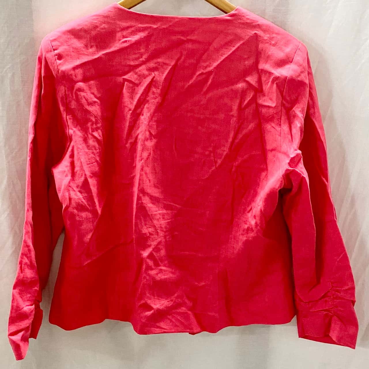 David Jones Linen blend Size 16 Pink Jacket(s)