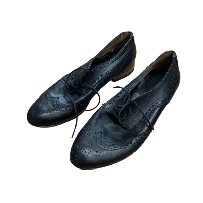 Vero Cuoio Black Shoes Size 37 Made in Italy