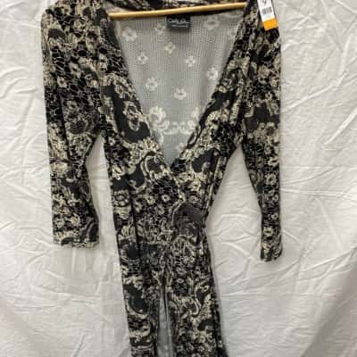  Womens  Size L Casual Dress / Cocktail Dress Beige / Black  