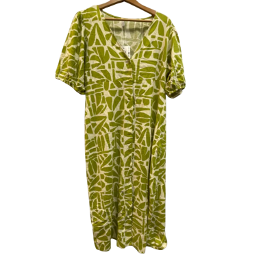 ONLY Womens  Size XL Beige / Green maxi dress