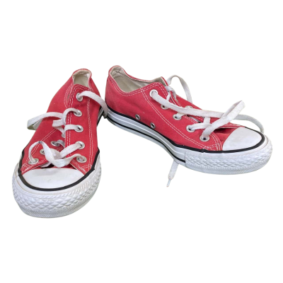 Converse Womens Red Low Top Shoes Size 4 UK
