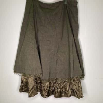 Brown sugar Womens  Size 16 Midi Skirt Brown 