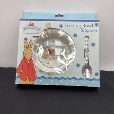  NEW - Bunnykins by Royal Doulton feeding bowl and spoon 