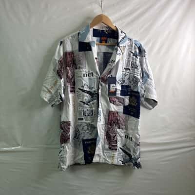  Paradhox Authentic Mens Size XL Short Sleeve Shirt Multicoloured BNWT