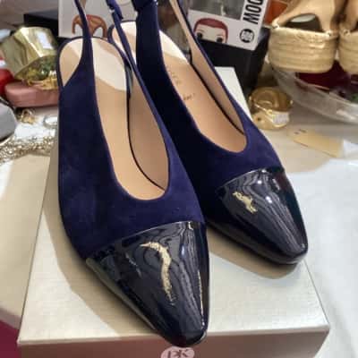 Peter Kaiser  Womens  Size 5.5 Heels Black  / Blue / White 