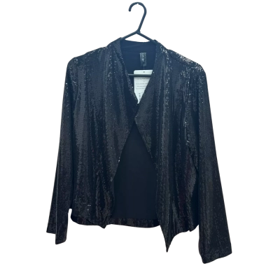Motto Womens  Size 12 Black Sequin Jacket 