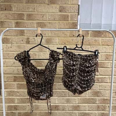 Tiger Mist Womens leopard set Size S 