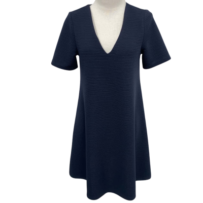 Stella Womens Midi Dress Navy Blue Size 10
