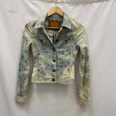 Replica Women's Size XS Dye Style Cropped Denim Jacket 
