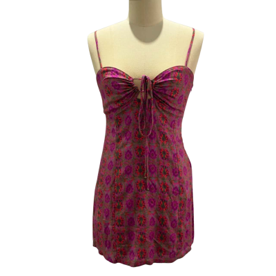 Tigerlily Women's Size 10 Eliza Olive Mini Dress Pink