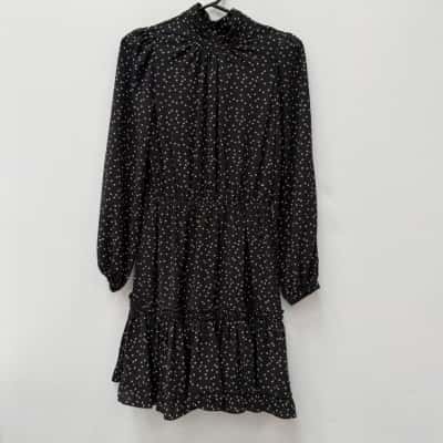 Seed Heritage Size 8 Long Sleeve Dress Polka Dot 