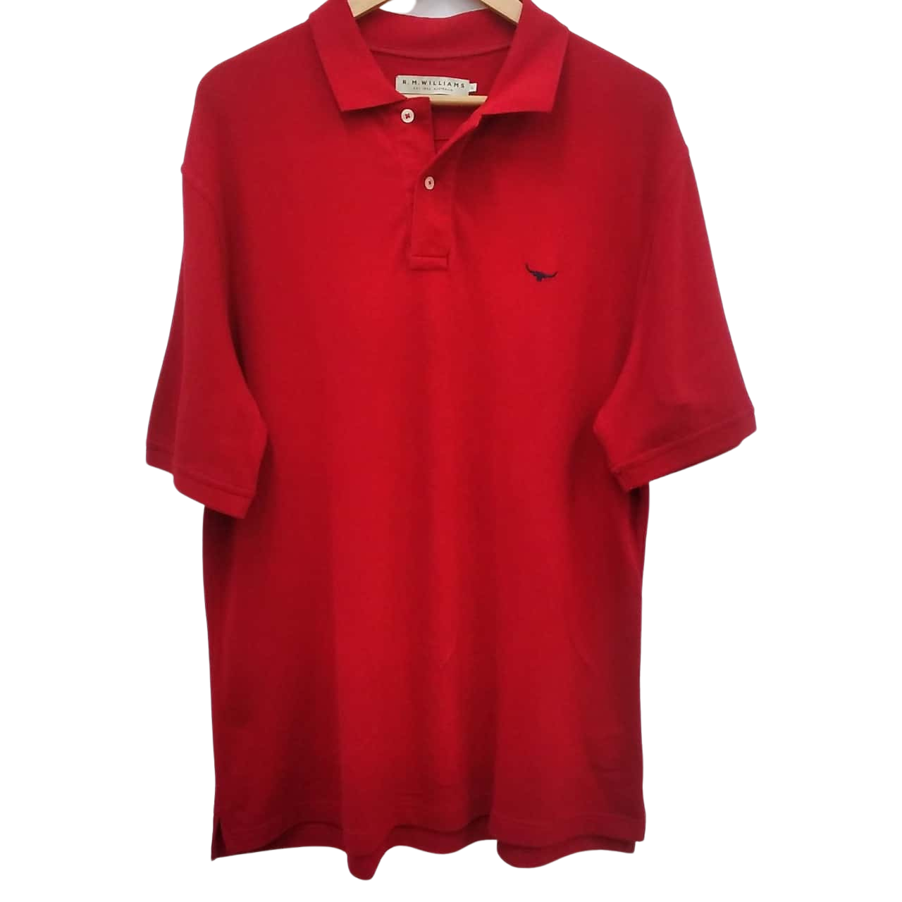 R.M. WILLIAMS Mens XL Red Short Slv Polo Shirt (13, 482)(s)