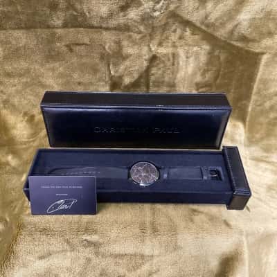 Christian Paul The Strand Marble Face 43mm Watch. Working in Original Box.