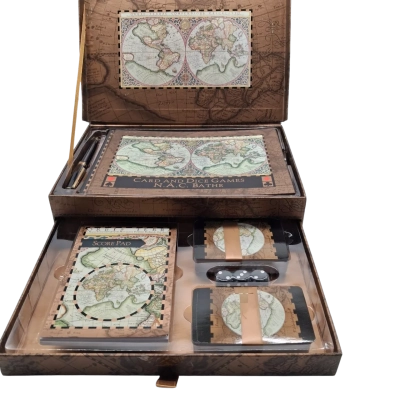 CARD PEN AND DICE SET WITH BOOK OF CARD GAMES