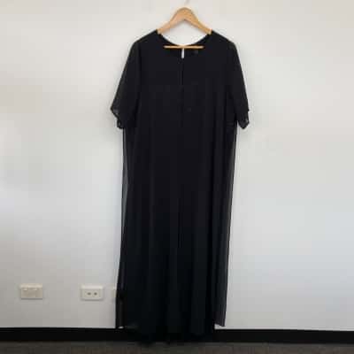 Taking Shape Black Sequin Bodice Diamond Nights Jumpsuit  Size 18