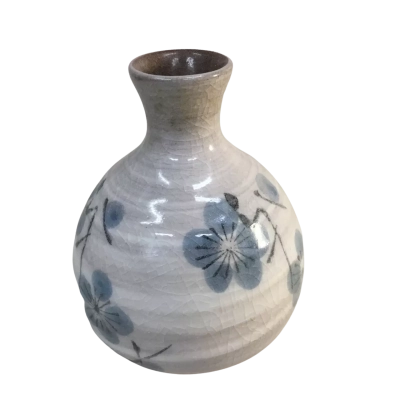 Beautiful Blue Floral Vase Approx 12cm high