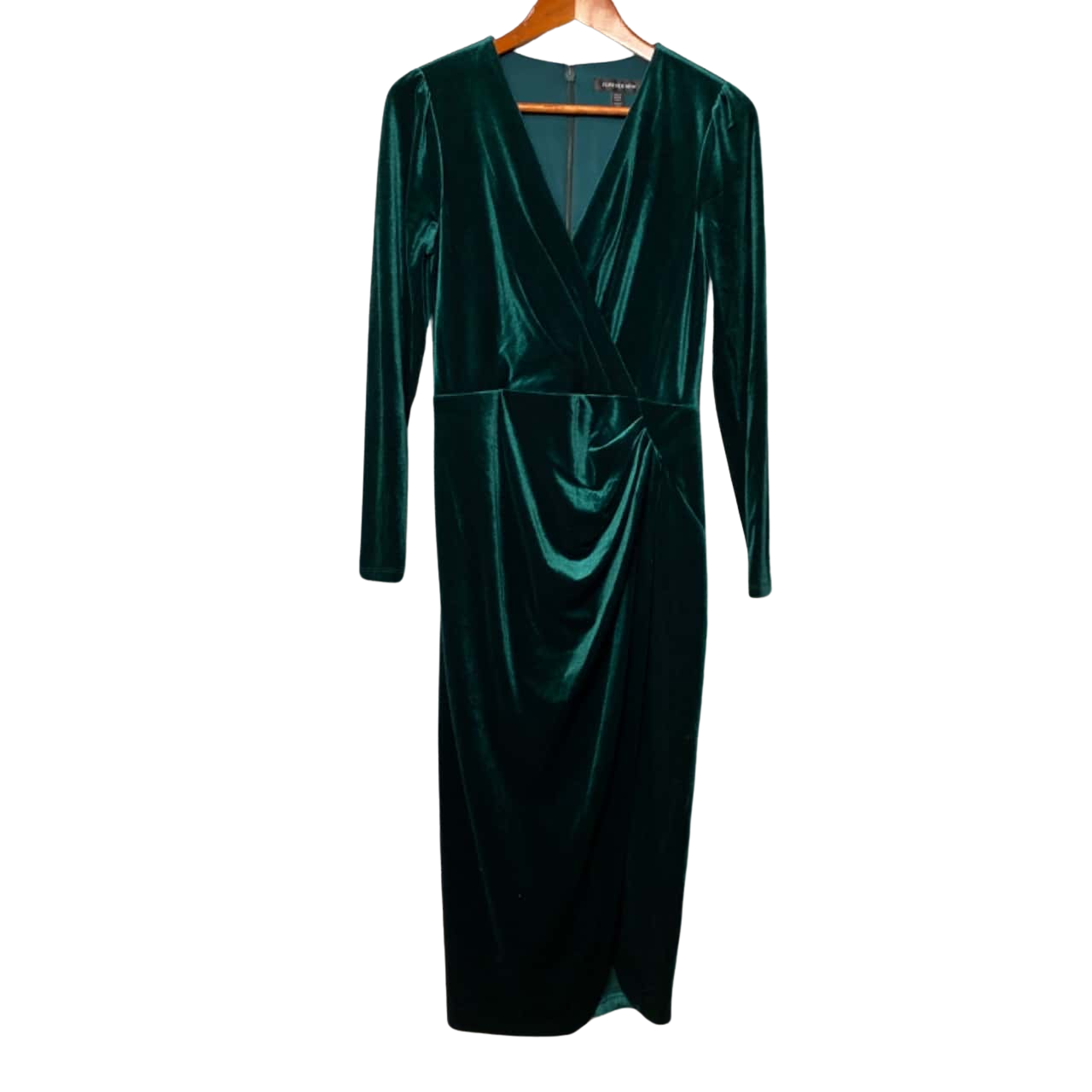 sachin and babi light blue dress Women's Forever New Size 10 Long Sleeve Green Velvet Dress(s)