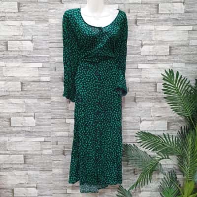 Virtuelle Womens  Size 20 Maxi Dress Black  / Green 
