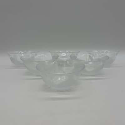 Set of 6 'JG Durand' Florence Crystal Desert Bowls [S#7]