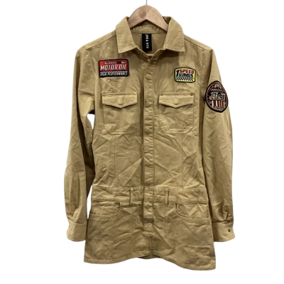 JGR & STN Womens Size S Racing Mini Dress Beige 