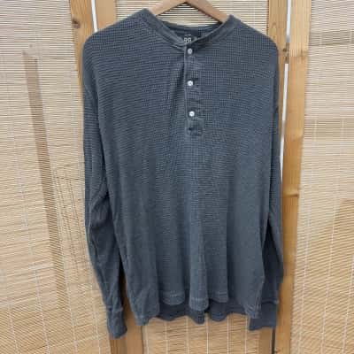 RRL Ralph Lauren Mens  Size L Long Sleeve Top Grey 