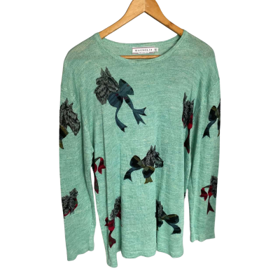 Magnolia Italy - Womens  Size L Crew Neck Jumper Animal print 