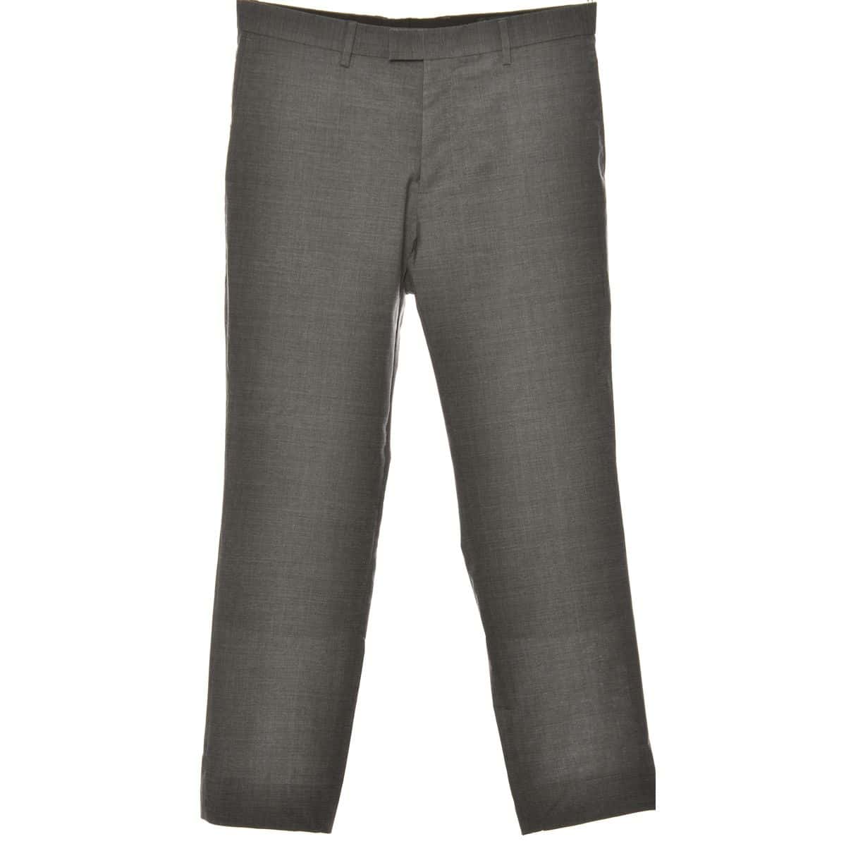 Banana Republic Men's Size 33X30 Slim Fit Wool Blend Dress Pant Grey (s)