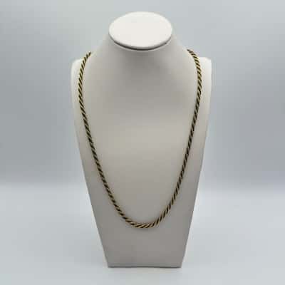Vintage 1980s TRIFARI Goldentone Braided Rope Necklace 
