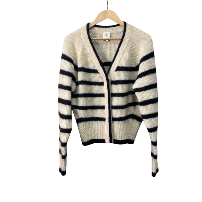 Second Female Womens  Size S Mohair-blend Cardigan Black  / Cream 