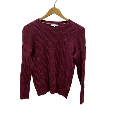 Tommy Hilfiger Womens  Size L Maroon Jumper
