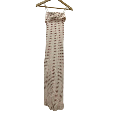Glassons Women's Size 6 Midi Dress Bias Off White / Polka Dot / Red BNWT