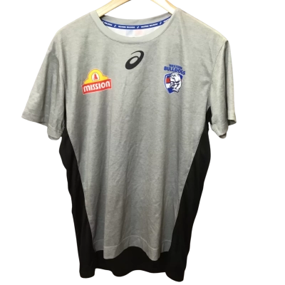 Asics Mens  Size M BULLDOGS Short Sleeve T-shirt Grey 