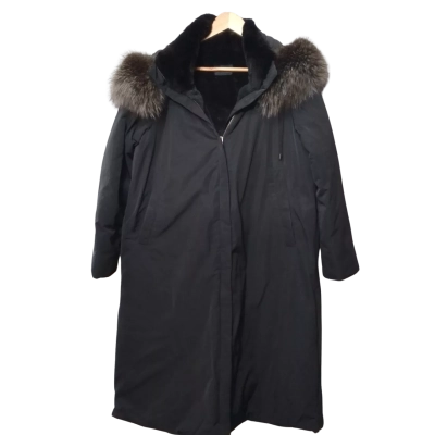 Valencia Women's Size M Black Hooded Winter Coat 