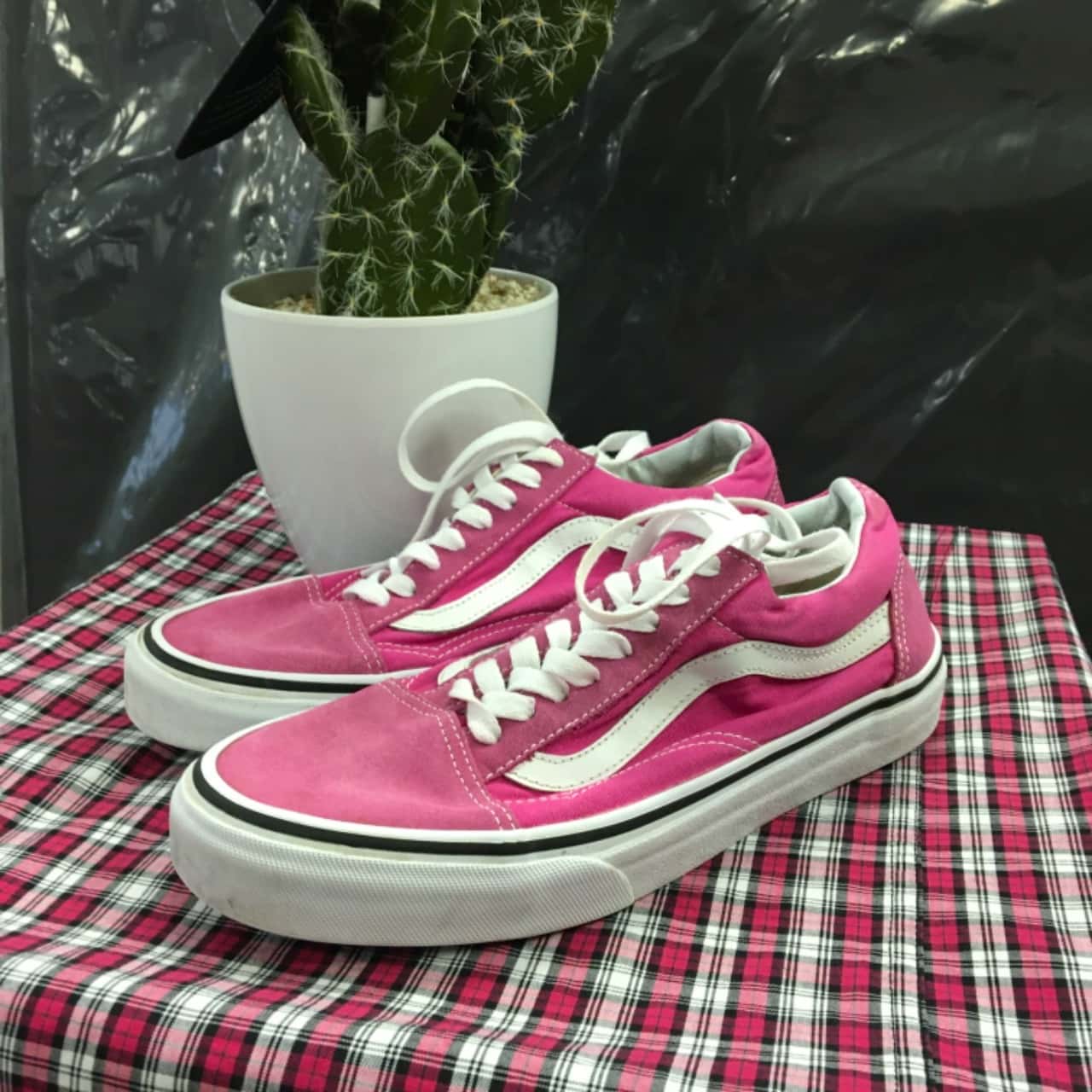 pink vans size 7