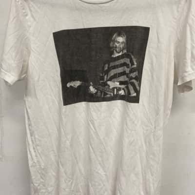 Kurt Cobain  Womens  Size M T-shirts White 