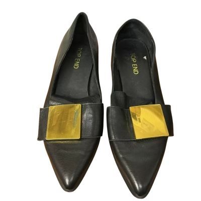 Top end  Womens  Size 40 Loafers Black  / Gold 