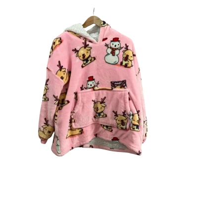 Kids Size 12 Pink Christmas Oodie 